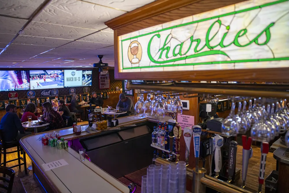 The bar at Charlie's