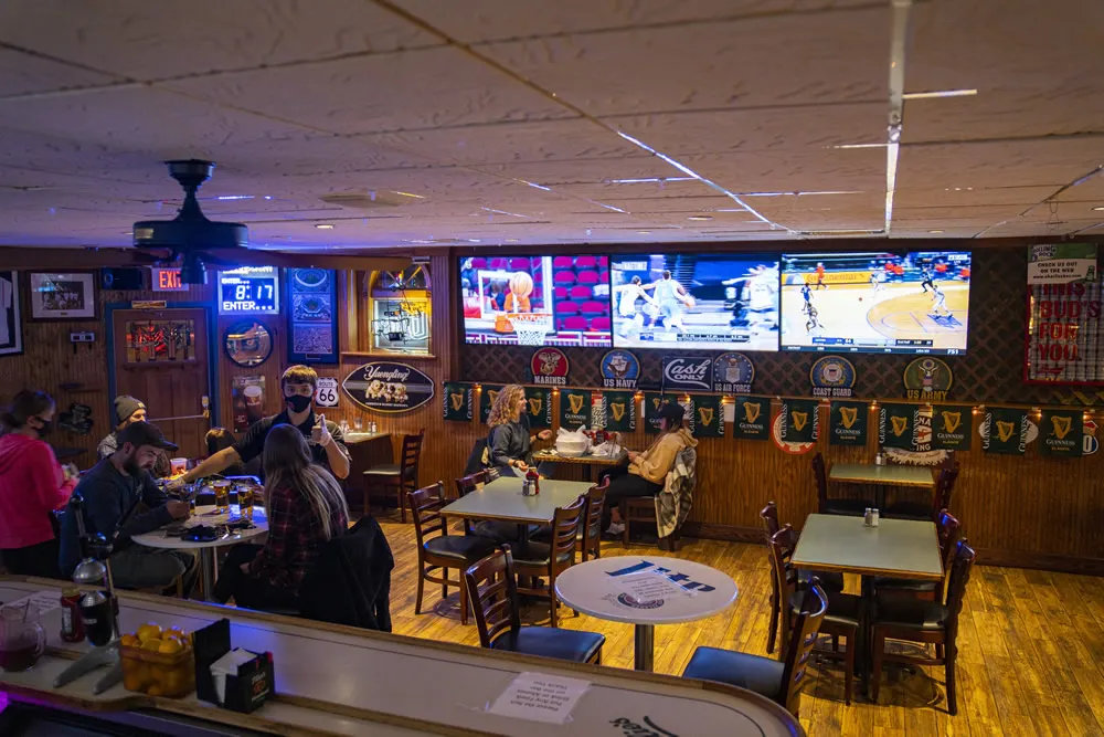 The dining room at Charlie's